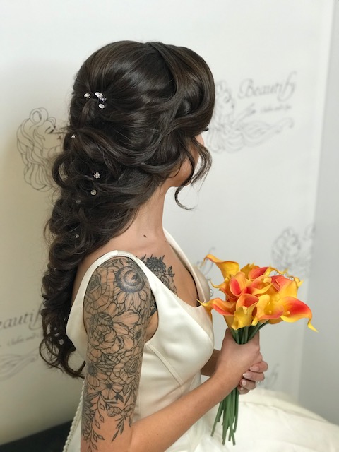 A photo of a bride with her hair done by Beautify Salon and Spa